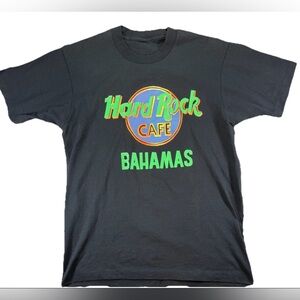 Vintage Hard Rock Cafe Bahamas Single Stitch T Shirt Men's Large Black Music